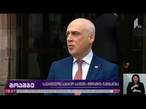 საქართველოს საგარეო საქმეთა მინისტრის განცხადება